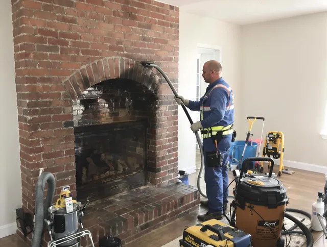 Buena Park Chimney Sweep expert performing detailed chimney sweep in Buena Park, CA