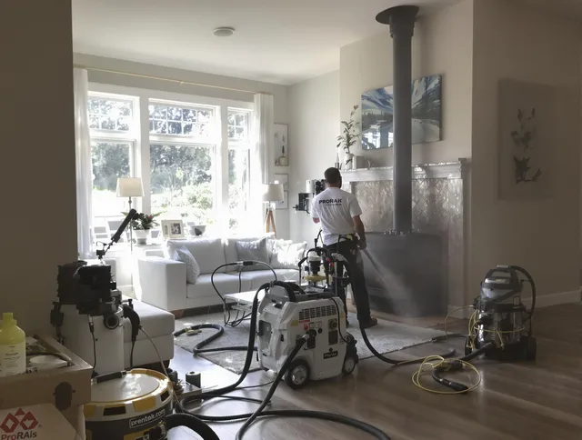 Soot removal service by Buena Park Chimney Sweep for a fireplace in Buena Park, CA